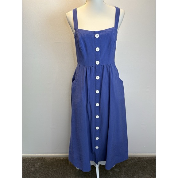 Anthropologie Dresses & Skirts - Anthropologie Purple Button-Front Midi Dress